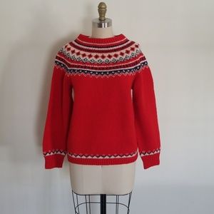 Vintage hand knit wool sweater